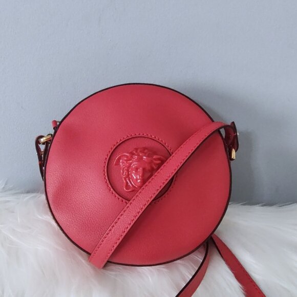 Versace La Medusa round nappa leather crossbody bag NFC EUC - Picture 6 of 10